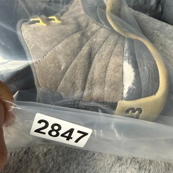 Jordan 12 Retro Dark Grey Wolf Grey Gold Mens Basketball Shoes 130690-005 Size 9 - Picture 11 of 11